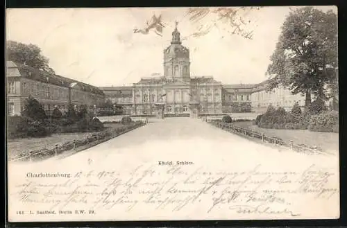 AK Berlin-Charlottenburg, Blick zum Kgl. Schloss