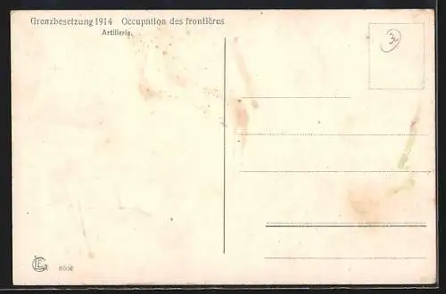 AK Grenzbesetzung 1914, Schweizer Artillerie