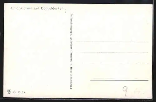 AK Lindpaintner auf Doppeldecker, Otto No. 61