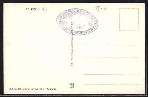 AK Luftschiff LZ 129 im Bau