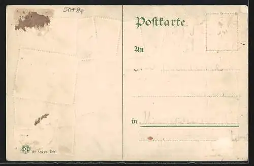 AK München, Karlstor-Rondell, Briefmarken und Wappen