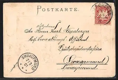 Passepartout-Lithographie München, Gärtnerplatz, Wappen, Münchner Kindl