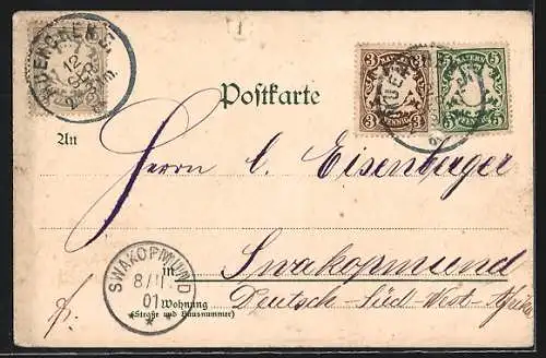 Lithographie München, Blick auf das Siegesthor