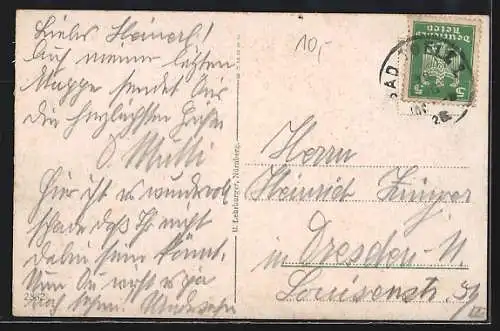 AK Bad Tölz, Partie an der Isar mit Marienstift, Flösser