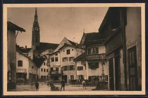 AK Bad Tölz, Ortsansicht mit Blick zur Kirche