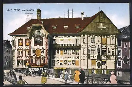AK Bad Tölz, Strassenpartie am Marienstift