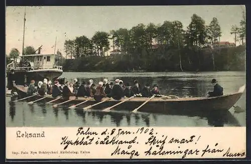 AK Leksand, Ruderboot auf dem Wasser