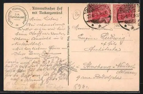AK Kümmelbacherhof, Ortsansicht aus der Vogelschau