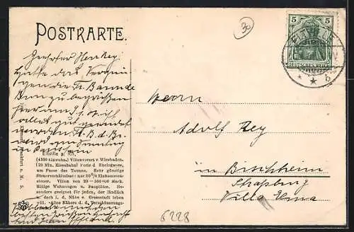 AK Eltville a. Rh., Amtsturm, Dampfer-Haltestelle und Kriegerdenkmal