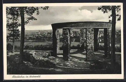 AK Altenkirchen im Westerwald, Ortsansicht mit Monument