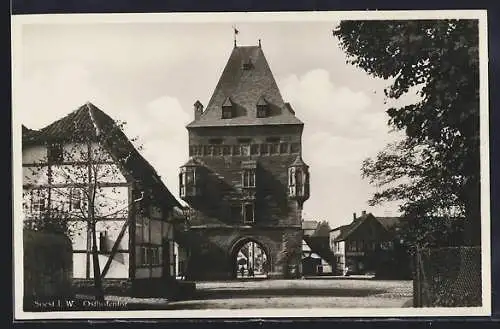 AK Soest i. W., Blick auf das Osthofentor