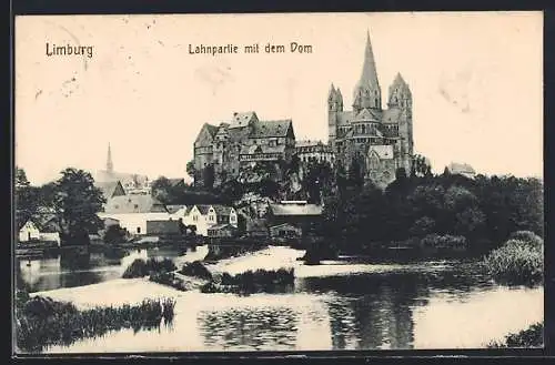 AK Limburg / Lahn, Lahnpartie mit dem Dom