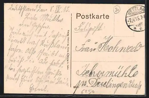 AK Limburg / Lahn, Lahnpartie mit dem Dom