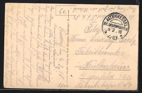 AK Saarbrücken, Ortsansicht mit Schleuse