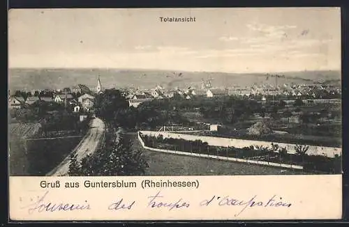 AK Guntersblum /Rheinhessen, Ortsansicht aus der Vogelschau