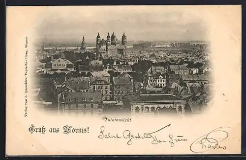 AK Worms, Blick auf die Stadt