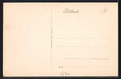 AK St. Wendel, Ortsansicht mit Kirche