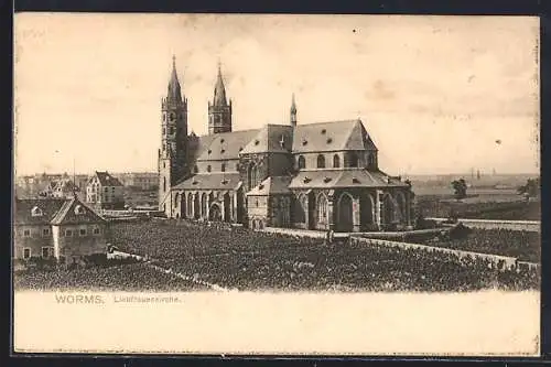 AK Worms, Blick auf die Liebfrauenkirche