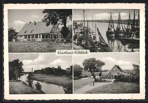 AK Otterndorf /N.E., Gasthaus und Pension Elbblick, Inh. Charles Blohm