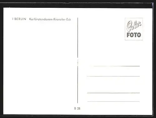 AK Berlin, Kurfürstendamm, Kranzler Eck, Aussenansicht