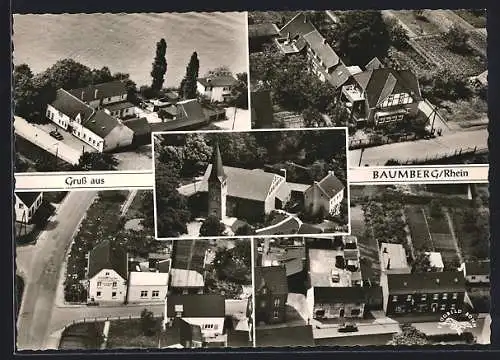 AK Baumberg /Rhein, Ortsansicht vom Flugzeug aus