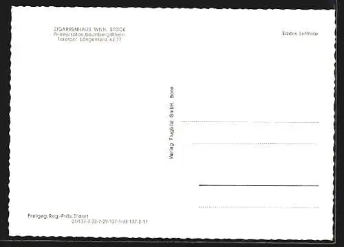 AK Baumberg /Rhein, Ortsansicht vom Flugzeug aus