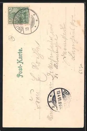 AK Limburg a. d. Lahn, Blick auf den Dom von der Nordseite