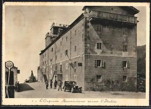 AK Colle del Piccolo S. Bernardo, L`Ospizio Mauriziano verso l`Italia