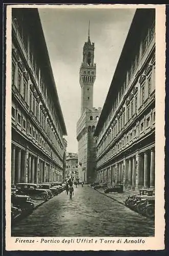 AK Firenze, Portico degli Uffizi e Torre di Arnolfo