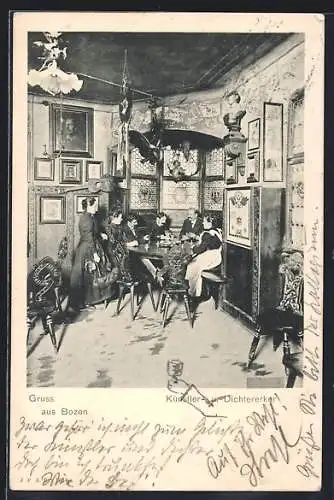 AK Bozen, Batzenhäusl, Künstler- und Dichter Erker