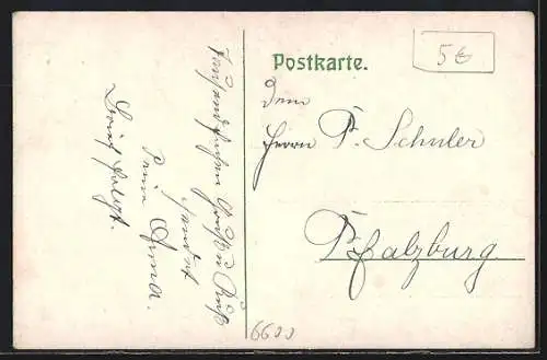AK St. Johann / Saar, Bahnhofstrasse mit Geschäften