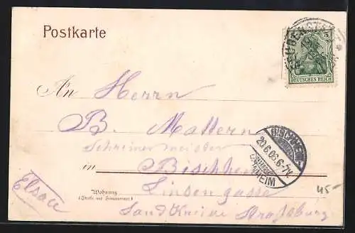 AK Freudenstadt, Teilansicht mit Wappen