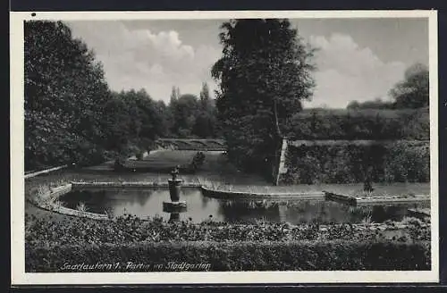 AK Saarlautern, Partie im Stadtgarten