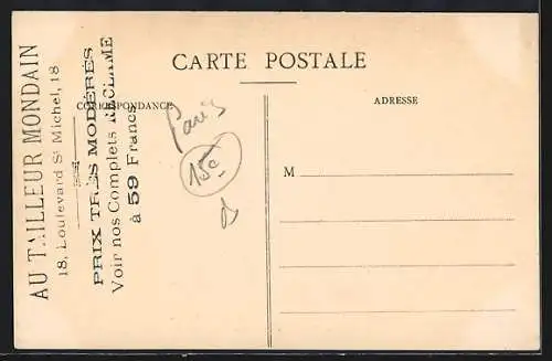 AK Paris, La Crue de la Seine (Janvier-Février 1910), près du Quai de Grenelle