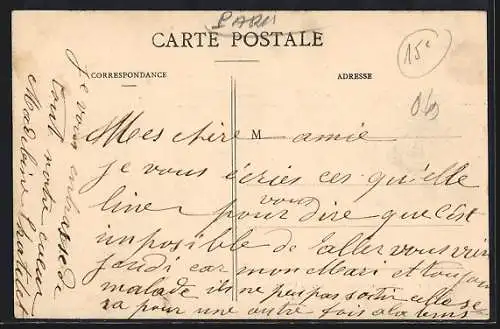 AK Paris, Le XVe Arrondissement inondé (Janvier 1910) La Rue des Usines près du Boulevard de Grenelle