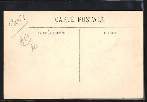 AK Paris, Inondations de 1910, Rue de la Convention avec charrette tirée par cheval