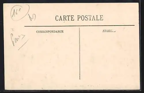 AK Paris, Inondations de janvier 1910, Rue Grès avec sacs de sable et passants