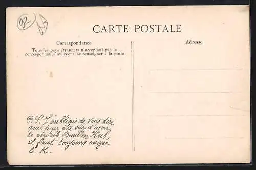 AK Courbevoie, Rue Louis-Blanc, Maison écroulée, Crue de la Seine 1910