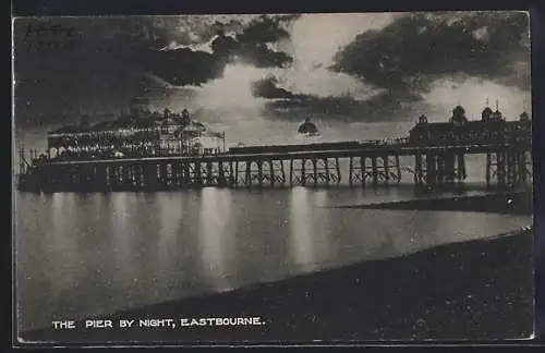 AK Eastbourne, The Pier By Night