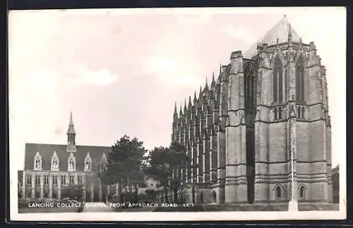 AK Lancing, College Chapel from approach road
