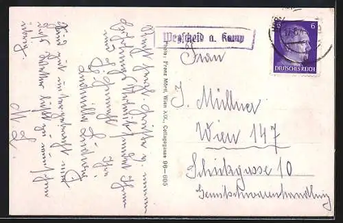 AK Pölla /N.-Oe., Wegscheid am Kamp, Ortsansicht im Tal