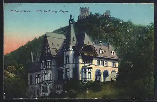 AK Baden b. Wien, Villa Erzherzog Eugen