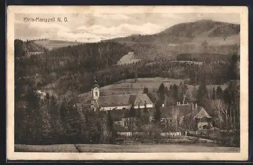AK Klein-Mariazell /N.-Ö., Ortspartie mit Kirche