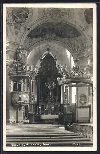 AK Zell a. Z., Innenansicht der Kirche