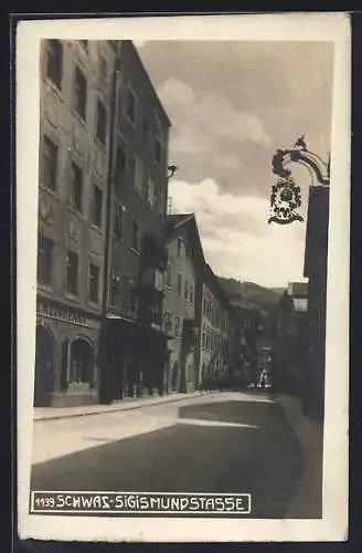 AK Schwaz, Blick in die Sigismundstrasse