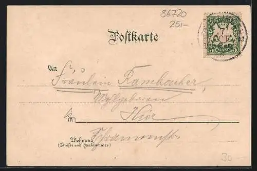 Lithographie Nördlingen, Rathaus, Holzmarkt, Reimlinger Tor
