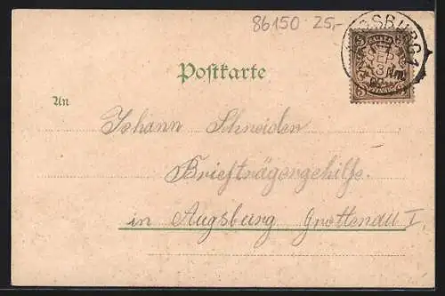 Lithographie Augsburg, Turnhalle der TV 8147, Schiessgrabenstrasse 28