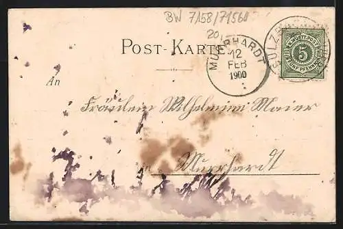 AK Sulzbach a. d. Murr, Strassenpartie und Flusspartie mit Brücke