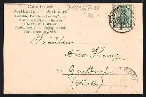 AK Hohenacker, Gasthaus zum Löwen v. Pauline Mergenthaler