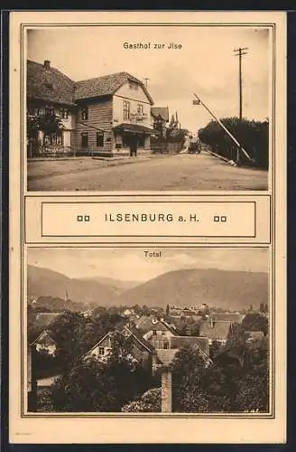 AK Ilsenburg a. H., Gasthof zur Ilse, Ortsansicht
